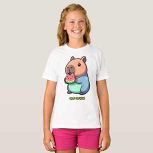 Cute Capybara Eating Watermelon T-Shirt
