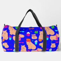 cute capybara funny animal blue 