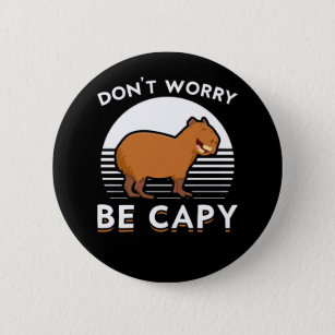 Cute Capybara Funny Zoo Animal 6 Cm Round Badge