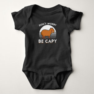 Cute Capybara Funny Zoo Animal Baby Bodysuit