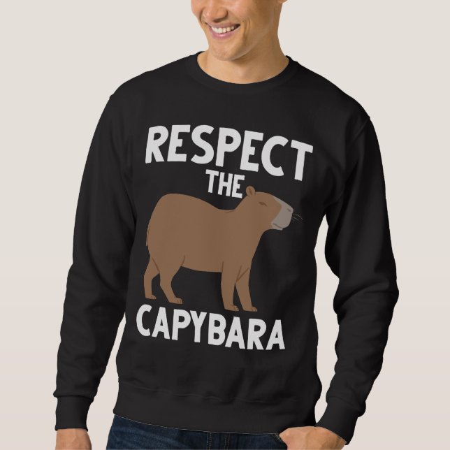 Cute Capybara Lover Animal Awareness Sweatshirt (Front)