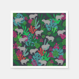 Cute Capybara Paper Napkins