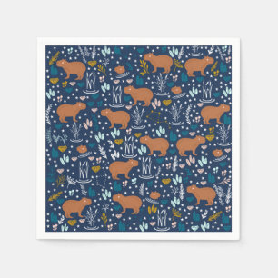 Cute Capybara Paper Napkins