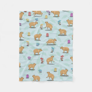 Cute capybara Pattern Fleece Blanket