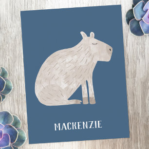 Cute Capybara Personalised Postcard