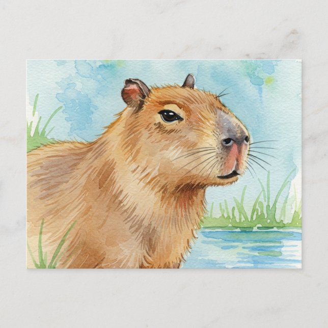 Cute Capybara Postcard (Front)