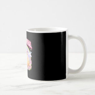 Cute capybara rainbow floral funny for men women coffee mug