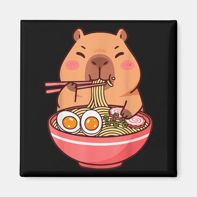 Cute Capybara Ramen Kawaii Kids Boys Girls Cool An Magnet (Front)