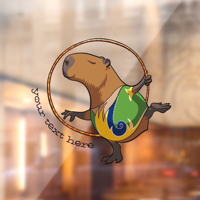 Cute Capybara Rhythmic Gymnastics Hoop Cartoon (Sheet 2)