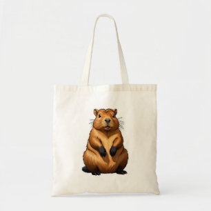 Cute Capybara Rodent Animal Illustration Tote Bag