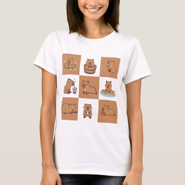 Cute Capybara Shirt | Adorable & Funny Animal  (Front)