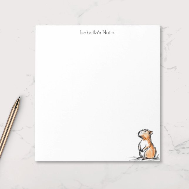 Cute Capybara Sketch  Notepad (Creator Uploaded)