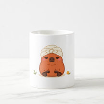 Cute Capybara Spa Day Towel Turban Mug