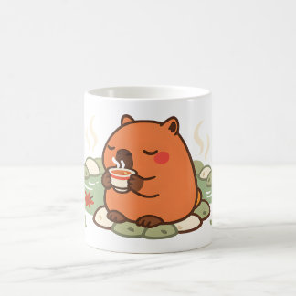 Cute Capybara Tea Time Onsen Hot Spring Mug