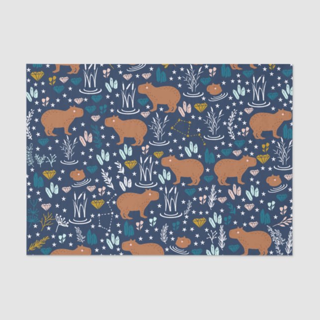 Cute Capybara Tissue Paper (Front)