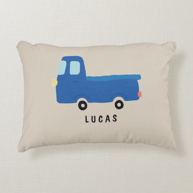  Cute Car Custom Name Nursery Accent Pillow (Front)