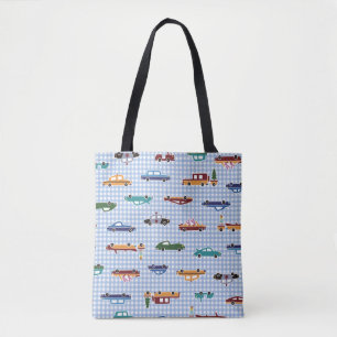 Cute Car Sketch: Simple Seamless Tote Bag