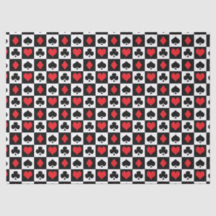 Cute card suit pattern casino gambling tissue paper