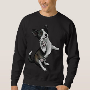 Cute Cardigan Welsh Corgi Black And White Brindle Sweatshirt