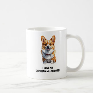 Cute Cardigan Welsh Corgi Design Coffee Mug
