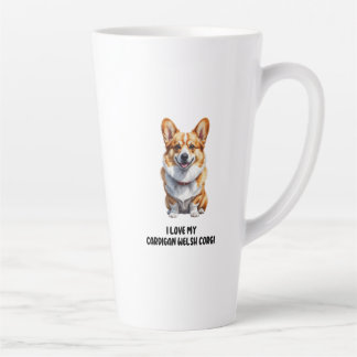 Cute Cardigan Welsh Corgi Design Latte Mug