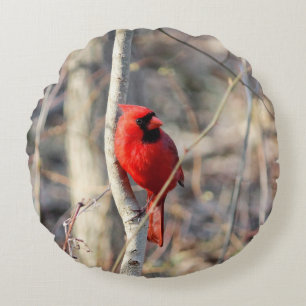Cute Cardinal Round Pillow