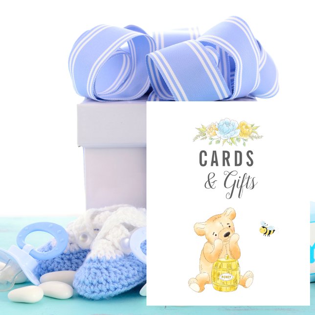 Cute Cards & Gifts Boy Teddy Bear Baby Shower Poster (Creator Uploaded)