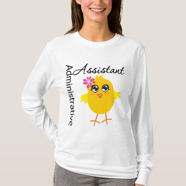 Cute Career Chick Administrative Assistant T-Shirt (Front)