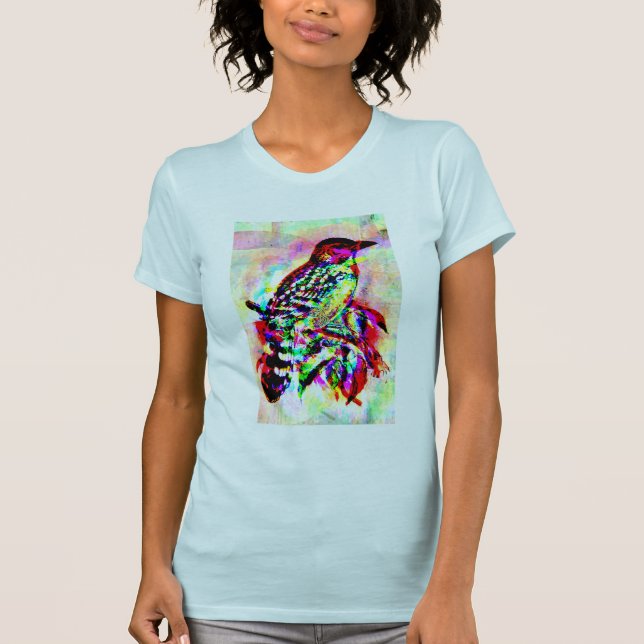 cute caribbean vacation bird picture tshirt design (Front)