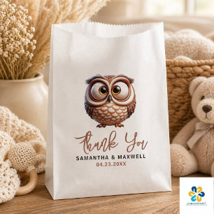 Cute Caricature Owl Baby Boy Shower Favour Bags