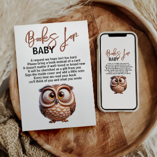 Cute Caricature Owl Baby Boy Shower Invitation