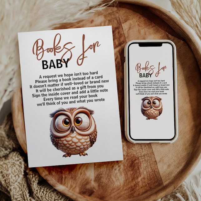Cute Caricature Owl Baby Boy Shower  Invitation (Creator Uploaded)