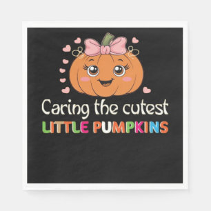 Cute Caring For the Cutest Little Pumpkins Nurse H Napkin