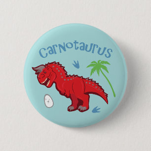 Cute Carnotaurus 6 Cm Round Badge