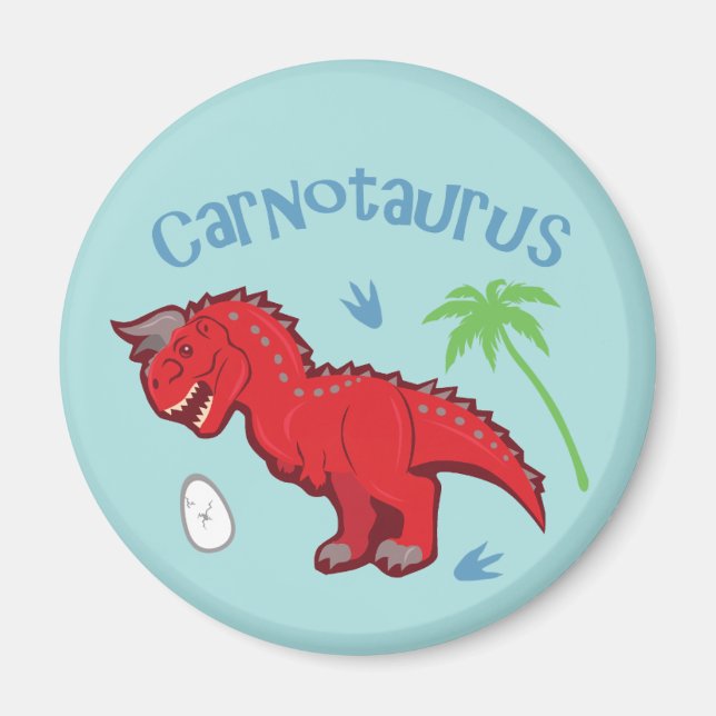 Cute Carnotaurus Magnet (Front)