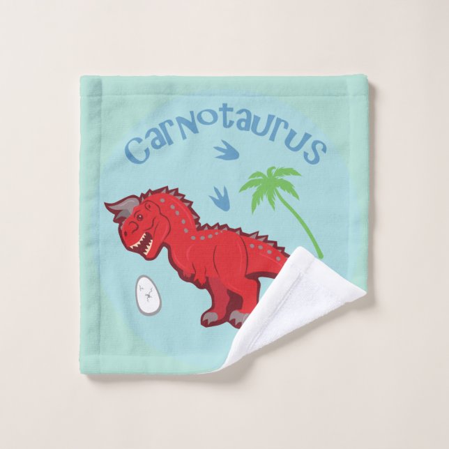 Cute Carnotaurus Wash Cloth (Wash Cloth)