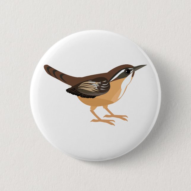 Cute Carolina Wren 6 Cm Round Badge (Front)