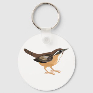 Cute Carolina Wren Key Ring