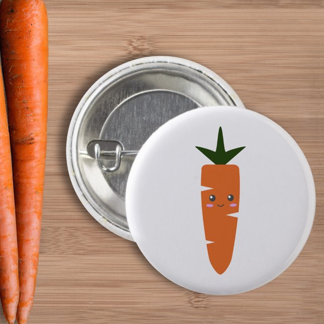 Cute Carrot  3 Cm Round Badge (Cute Carrot Button)