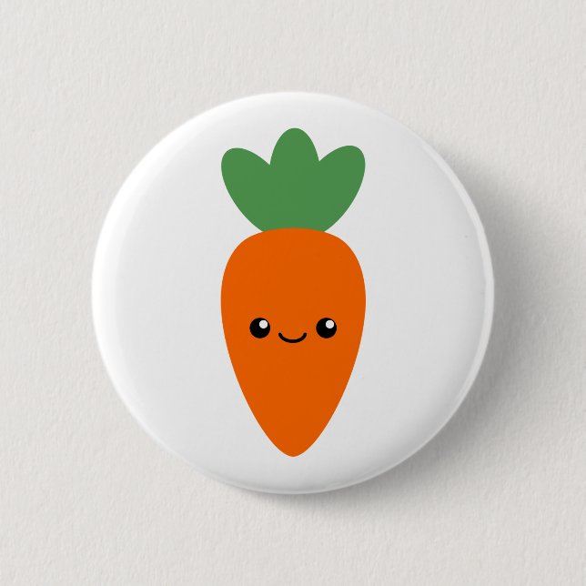 Cute Carrot 6 Cm Round Badge (Front)