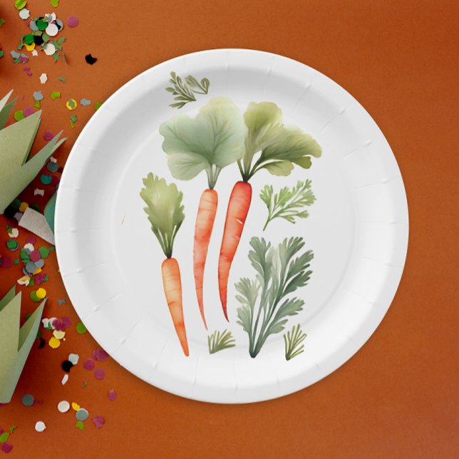 Cute Carrot Main Dish Watercolor Food Pattern (Creator Uploaded)