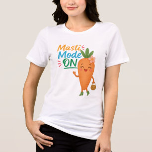 Cute Carrot Masti Mode ON Women's Tri-Blend  Shirt