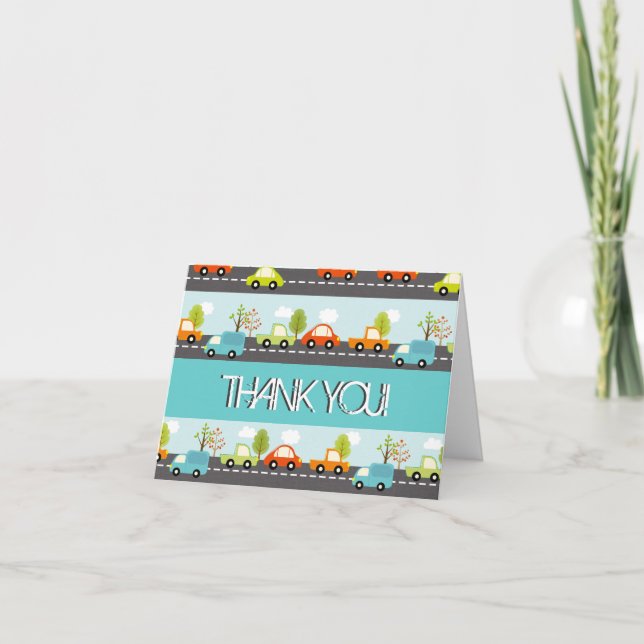 Cute Cars and Trucks - Thank You Cards (Front)