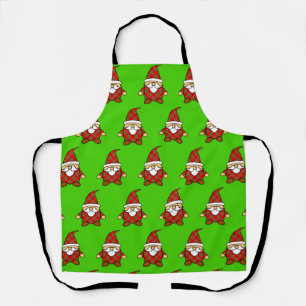Cute Carton Gnome Pattern Christmas  Apron