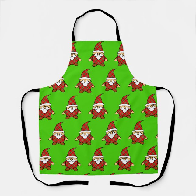 Cute Carton Gnome Pattern Christmas  Apron (Front)