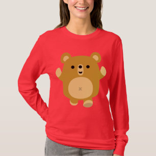 Cute Cartoon Affectionate Bear Women T-shirt