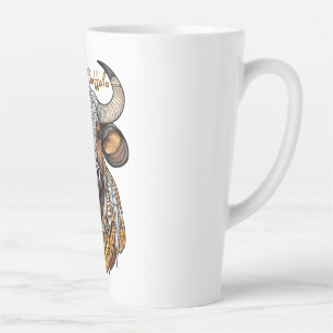 Cute Cartoon African Buffalo Latte Mug