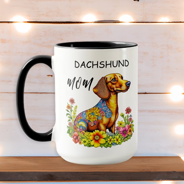 Cute Cartoon AI Dachshund Mum Mug (Creator Uploaded)