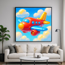 Cute Cartoon Airplane