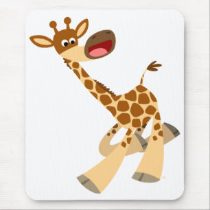 Cute Cartoon Ambling Giraffe Mousepad